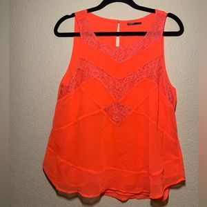 Tokito bright orange flowy tank top‎ size 12 medium